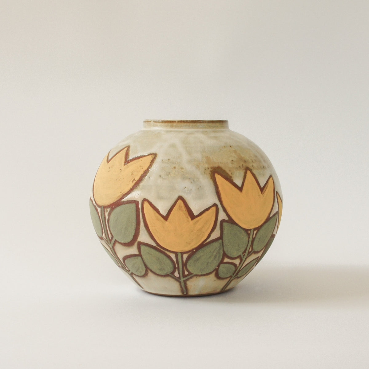 Turned and sculpted vase
