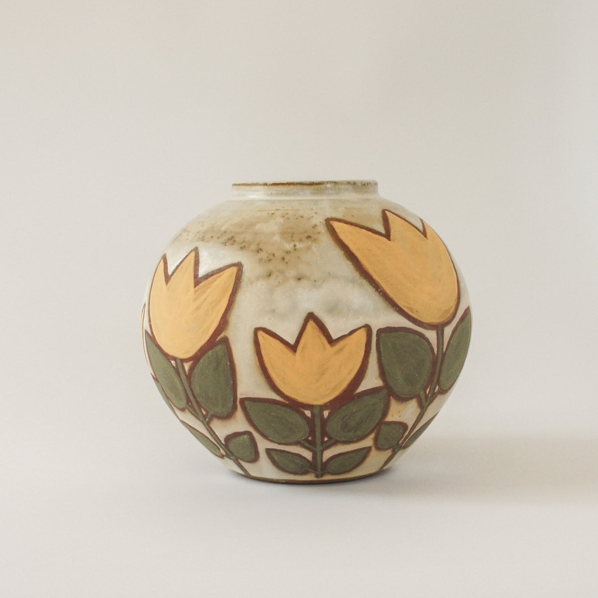 Turned and sculpted vase